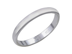 Серебряное кольцо обручальное 3 мм